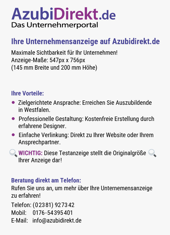Azubidirekt testanzeige 08.2025